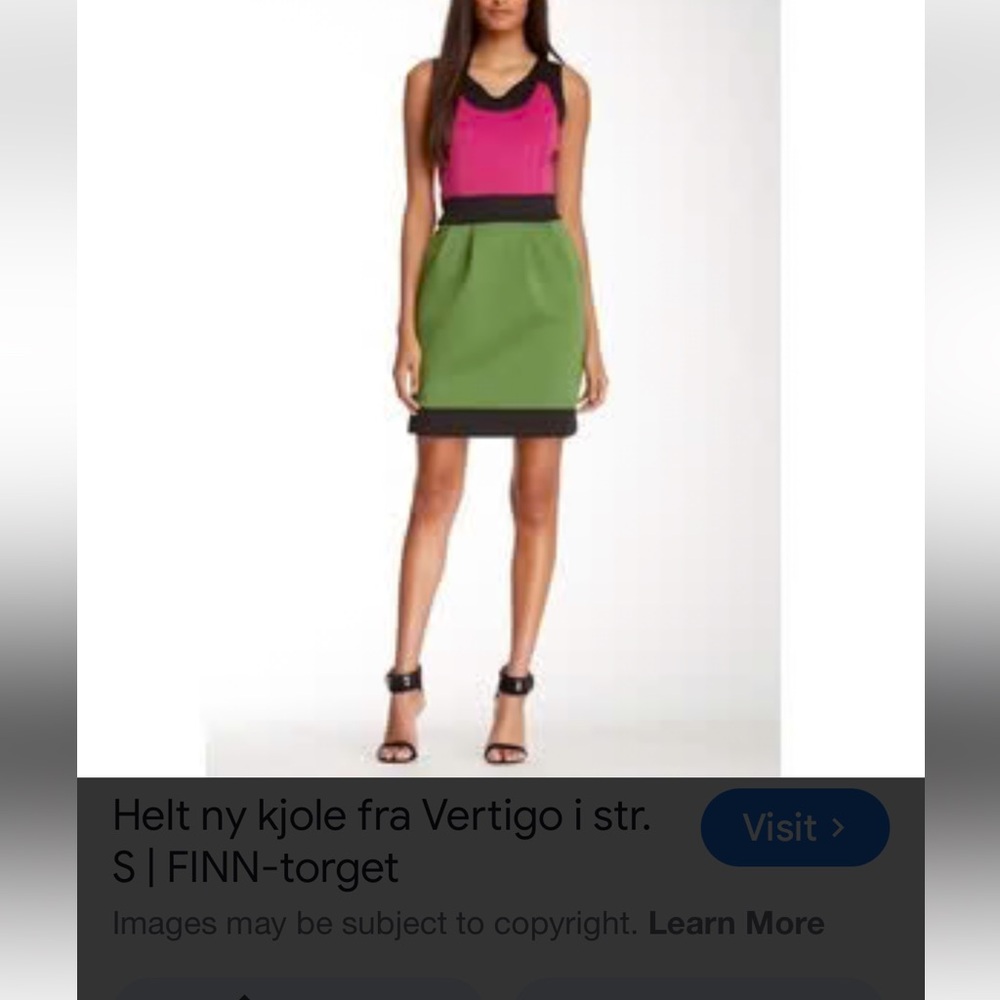 Vertigo XS color block dress 90s Y2K